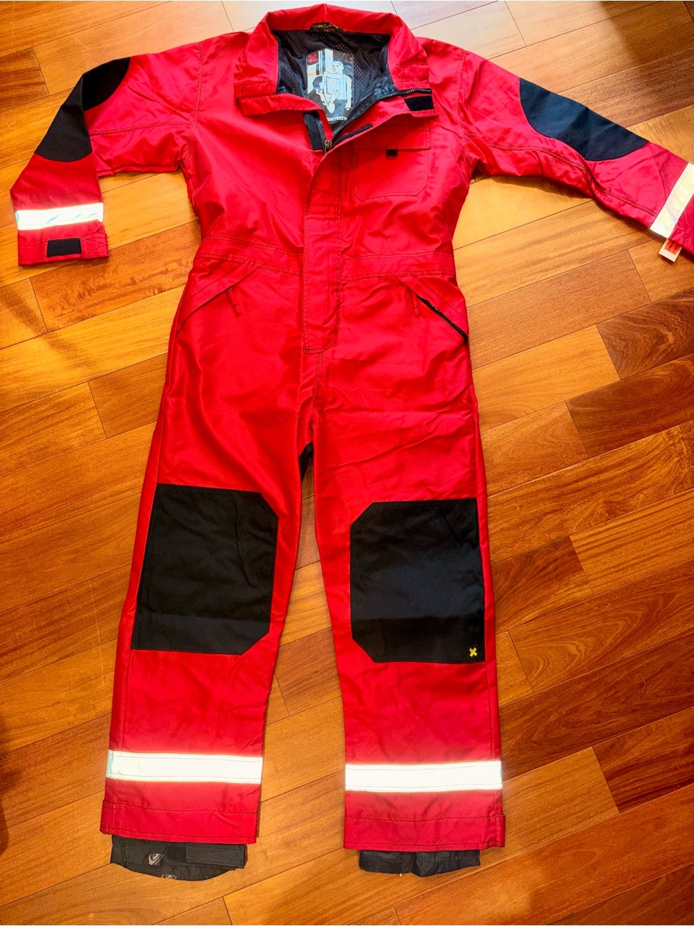 VTG 90s Quiksilver One Piece Snow Suit Red NWT Deadstock Ski Jumpsuit - Medium